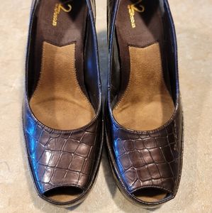 A2 Aerosoles Faux Animal Print Shoes Heels